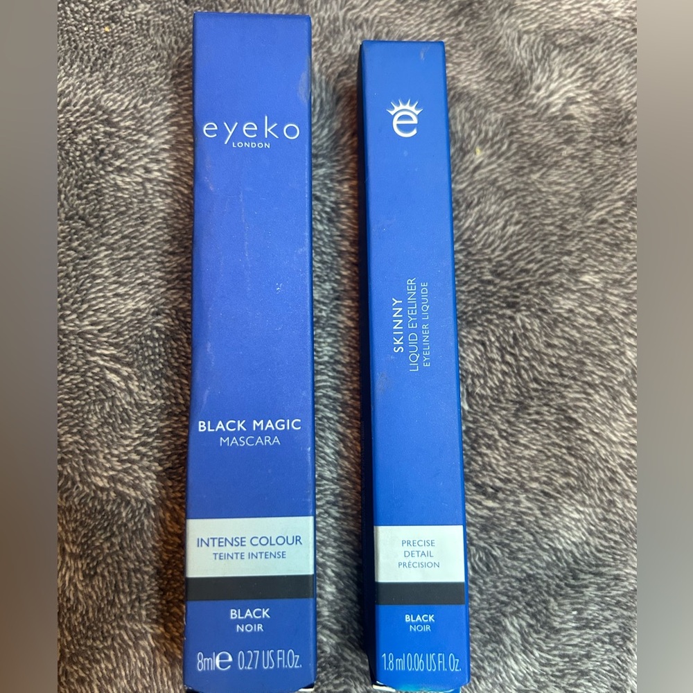 Eyeko London BLACK MAGIC Mascara & SKINNY Black Liquid Eyeliner, New